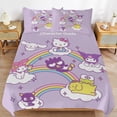 thumbnail image 5 of Cartoon Hello Kitty Friend Girl Room Decor Size Bedding Set for Kids 3 Piece Bedding with 1 Flat Sheet And 2 Pillowcases King, 5 of 10
