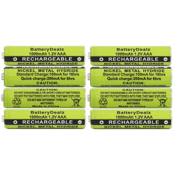 1.2V NiMH AAA Rechargeable Batteries for Panasonic Cordless Phones (8