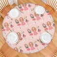 thumbnail image 2 of Doll Princess Pattern Round Fitted Tablecloth with Elastic Edge,Dining Table Cover Waterproof,Outdoor Round Tablecloth for Camping,Dining,Indoor and Outdoor, 2 of 7