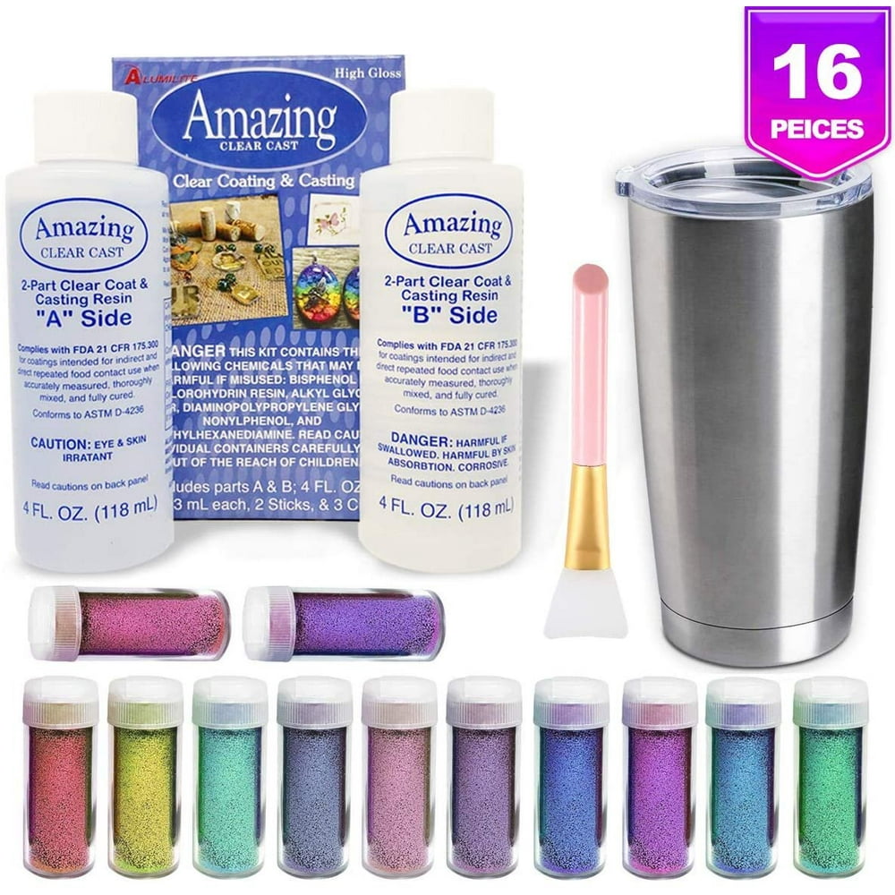 Epoxy Tumblers Kit with Glitter for Tumblers, Includes Amazing Clear