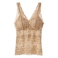 thumbnail image 2 of LiuXxxx Women's Solid Color Lace Thin Sexy Camisole for Layering Brown One Size, 2 of 6