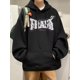 thumbnail image 3 of Sudadera con capucha con estampado de letras de grafiti vintage estadounidense para hombre, ropa de calle Y2K, sudadera de gran tamaño, sudadera con capucha de polar con bolsillo, ropa, 3 of 5
