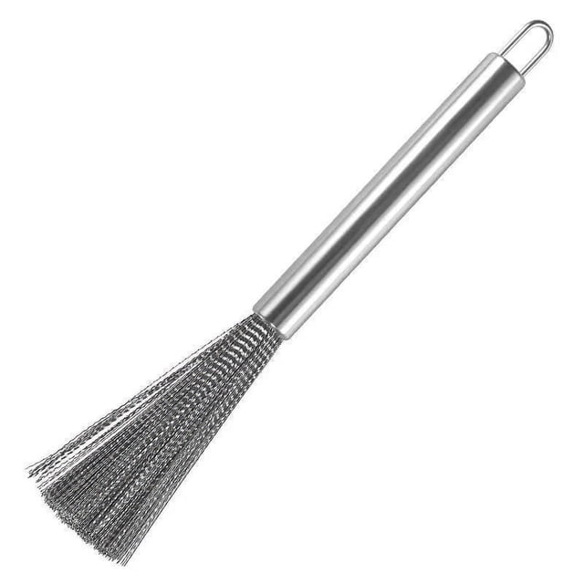 Xihbxyly Cepillo de Acero Inoxidable para Ollas, Diseño Resistente, Cerdas Resistentes a La Oxidación, Herramienta de Cocina Fácil de Limpiar, Material Duradero y Resistente, Orificio para Colgar Que