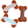 thumbnail image 1 of KAKOWELY 3 juguetes masticables para perros, resistentes a las mordeduras, chirriantes, de peluche, para el hogar, 1 of 5