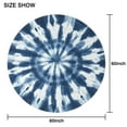 thumbnail image 6 of Blue White Tie Dye Mandala Pattern Round Tablecloth 60"x60",Wrinkle Wipeable Table Cloth for Kitchen Dining Room Picnic Patio Party, 6 of 6