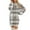 Brown, variant on Women's Round Neck Casual Long Sleeve Plush Plaid Print Dress for Winter Lounging and Casual Outfits,Blue,L