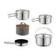 thumbnail image 5 of Camping Cookware Outdoor Pot Utensils Lightweight Portable Cookset Cooking Set for Hiking Dinner Campfire Fishing Family without kettle, 5 of 9