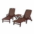 thumbnail image 2 of polywood 3-piece nautical outdoor folding chaise lounge & side table set, 2 of 3