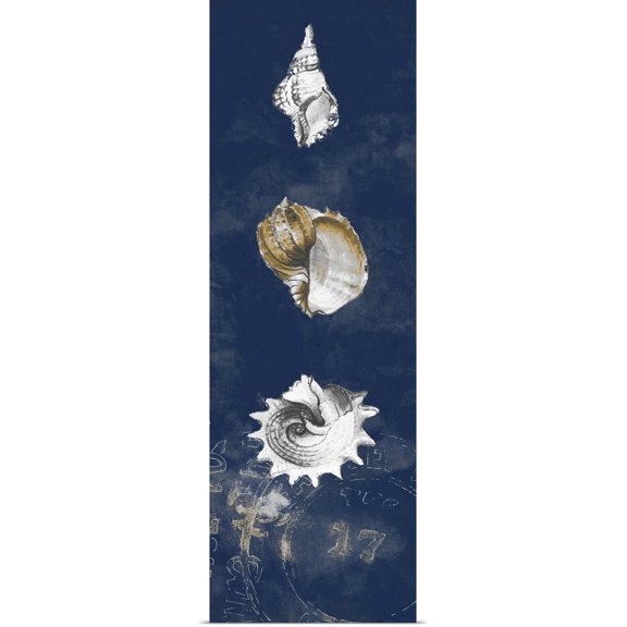 Great BIG Canvas | Rolled Lanie Loreth Poster Print entitled Coastal Shells Panel II