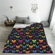 thumbnail image 5 of Balery Rainbow Butterfly Manta de Felpa Suave y Acogedora – Cobija de Franela Aterciopelada para Cama, Lavable y Cálida para Sofá, Mascotas, Transpirable-60"x50", 5 of 7