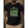 thumbnail image 1 of Camiseta de manga corta y cuello redondo para hombre con estampado "NO MOLESTAR, MODO DE JUEGO ACTIVADO". Camiseta informal, cómoda y ligera de verano para adultos, hombres, mujeres, adolescentes y jó, 1 of 7