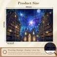 thumbnail image 3 of Wallpaper Fantasy Bookshelf Space Library Gothic Galaxy Castle Peel and Stick Wall Murals 69"H x 96"W Removable PVC Wall Paper Self-Adhesive Wall Paintings Art Decor for Book Lovers Bookworm, 3 of 7