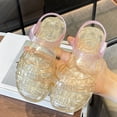 thumbnail image 4 of BRGZLK Girls Fisherman Sandals Soft Sole Beach Cut-Out Candy Ombre Closed Toe Jelly Sandal Lightweight Comfortable Little Kids Shoes Gold 7-8 Years, 4 of 7