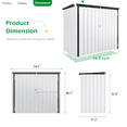 thumbnail image 2 of AECOJOY Remise de Rangement Extérieure 46 Pi3, Remises de Jardin en Métal avec Porte Verrouillable pour Patio, Pelouse, Blanc, 2 of 9