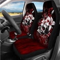 thumbnail image 2 of Binienty Gothic Skull Vehicle Seat Covers Front And Backseat with Car Seat Headrest Cover Armrest Cover Car Seat Belt Covers Keychain Auto Interior Accessories Set 14 Pieces, 2 of 7
