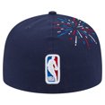 thumbnail image 4 of Men's-New Era  Navy Golden State Warriors Americana Fireworks 59FIFTY Fitted Hat, 4 of 5