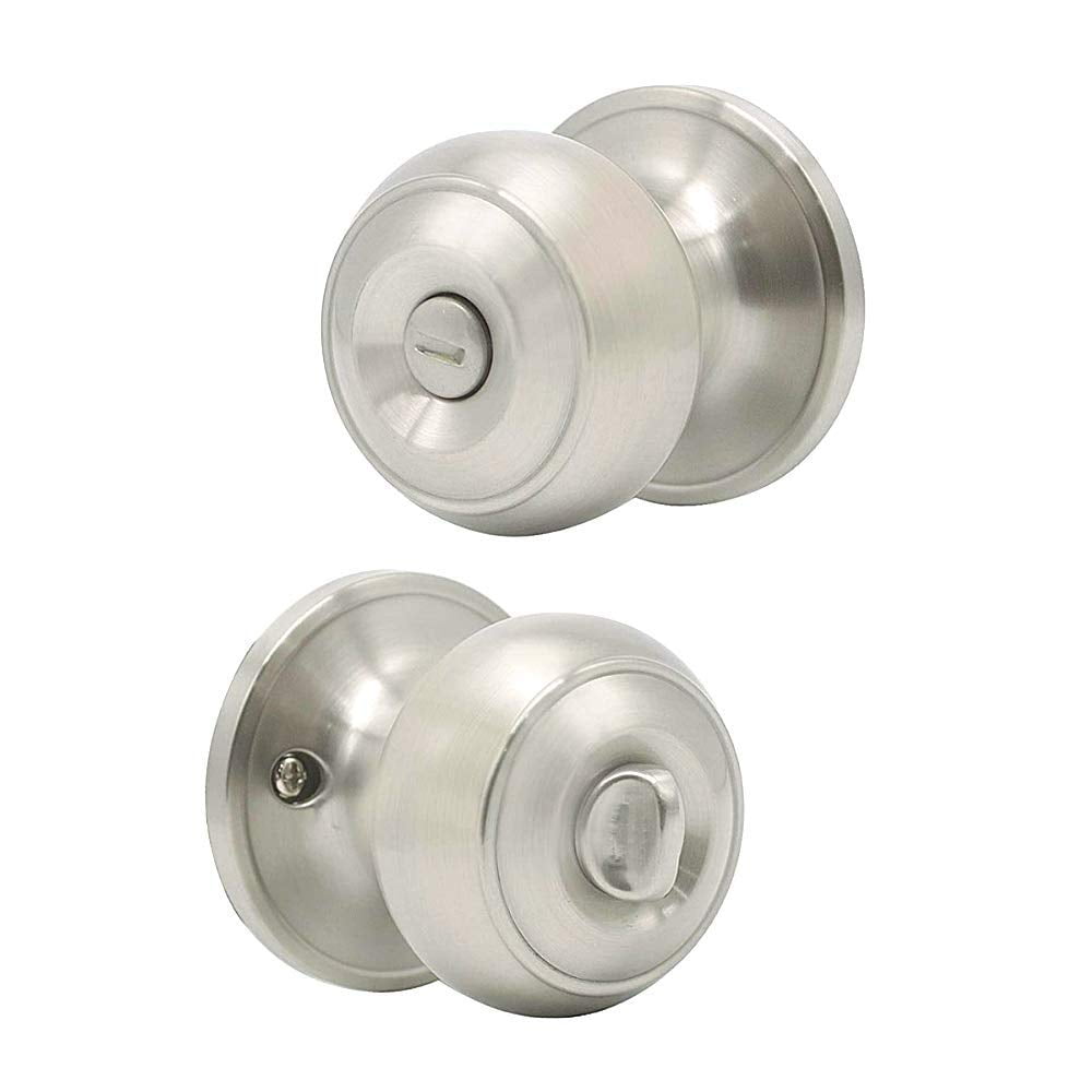 Idb Privacy Door Knob Tubular Bathroom Knob Lock Satin Nickel