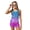 Mermaid Scale Blue Purple, variant on COEQINE Girls Two Piece Tankini Swimsuit Racerback Bathing Suit with Chest Pad, Summer Hawaiian Swimwear with Boyshort for Kids 6-7 Years, for Water Play, Mermaid Scale Blue Purple
