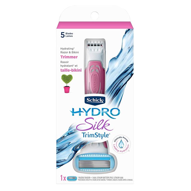 Schick Hydro Silk TrimStyle Moisturizing Razor for Women with Bikini Trimmer
