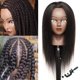 thumbnail image 1 of Cabeza de maniquí con cabello humano para trenzar cabello real cabeza de maniquí cosmetología con cabeza de muñeca para peinar el cabello soporte de maniquí de mesa libre (14 ""), 1 of 5