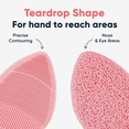 thumbnail image 4 of RUBY VIBE CO Silicone Face Cleansing Brush and Exfoliating Sponge, Gentle Facial Scrubber Kit, Pink, 2 Piece, 4 of 12