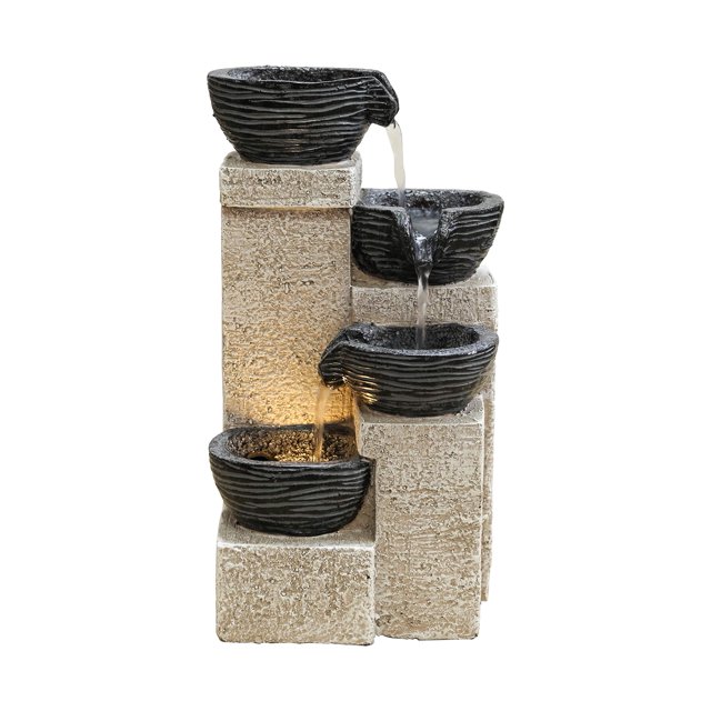 Cuencos apilables para regalos Fountain Hi-Line, luz blanca cálida, LED