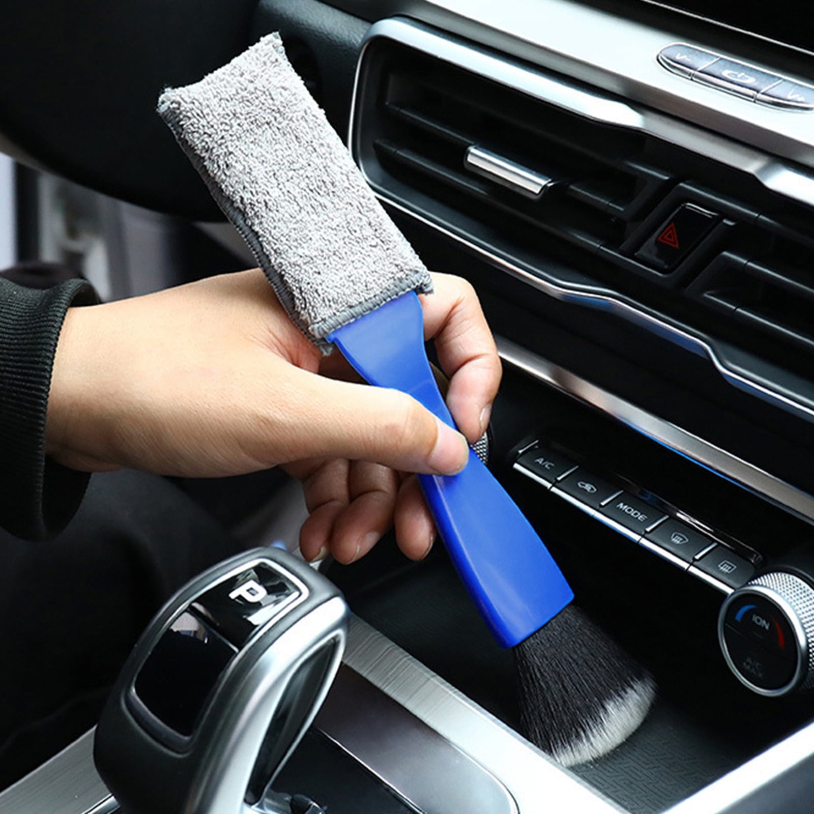 JUMPLAWN Brosse De Nettoyage Intérieure Pour Voiture - Microfibre, Manche ABS - Pour Tableau De Bord, Sièges, Poussière