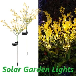2pcs Solar Garden Lights Outdoor Solar Light Stakes Garden Fleurs Lumières décoratives pour Patio Yard Pathway Party Garden Décoration