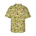 thumbnail image 3 of Goofa Running Beagle Hawaiian Shirt for Men, Unisex Summer Beach Casual Short Sleeve Button Down Shirts,Aloha Tropical Floral print shirt-, 3 of 9