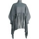 thumbnail image 4 of NRTHYE - Poncho para mujer, cuello alto, manga larga, con flecos, talla grande Zhivalor HMFJ296-39, 4 of 7