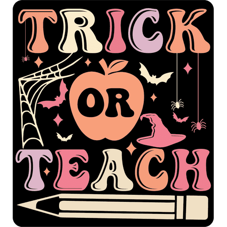 

Trick Or Teach Halloween Great Gift Idea Single 5 Inch Magnet Made in The USA Car Auto Tool Box Refrigerator Magnet MAG11746