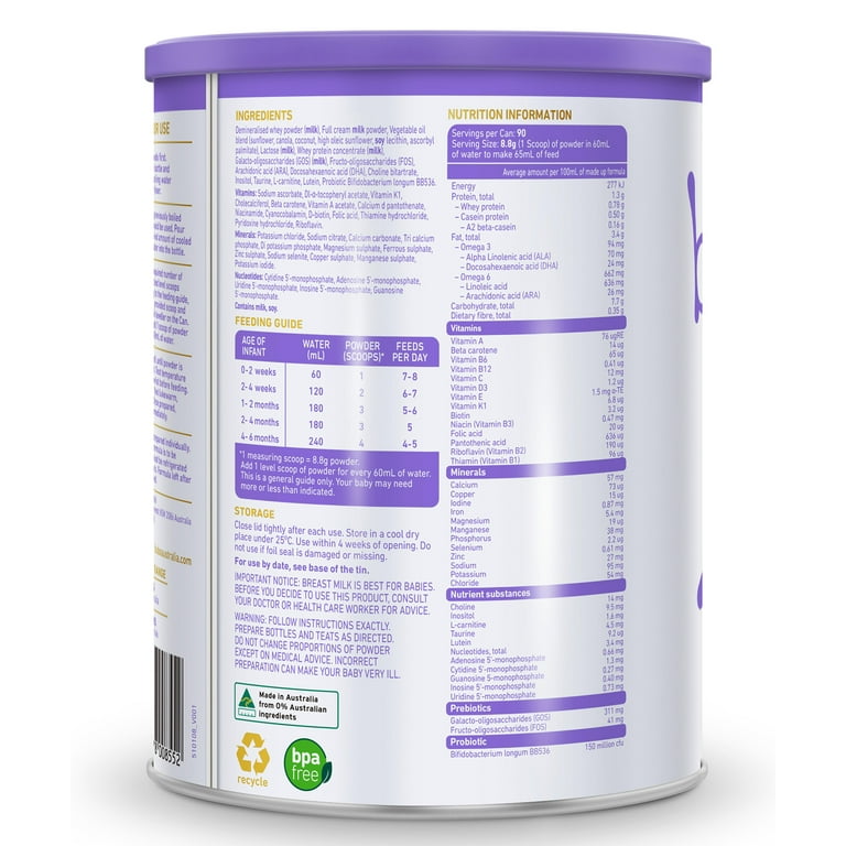Bubs Supreme™ Infant Formula Stage 1, 800g (0-6 Months Bubs Supreme™ Infant Formula Stage 1, 800g (0-6 Months