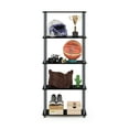 thumbnail image 5 of Furinno Besi 6-Tier Industrial Multipurpose Shelf Display Rack with Metal Frame, Narrow, Walnut Cove, 5 of 5