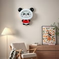 thumbnail image 2 of Unique Bargains 1pc Cute Panda Cartoon Non Ticking Wall Clock 15" x 12" x 1.7" Red, 2 of 5
