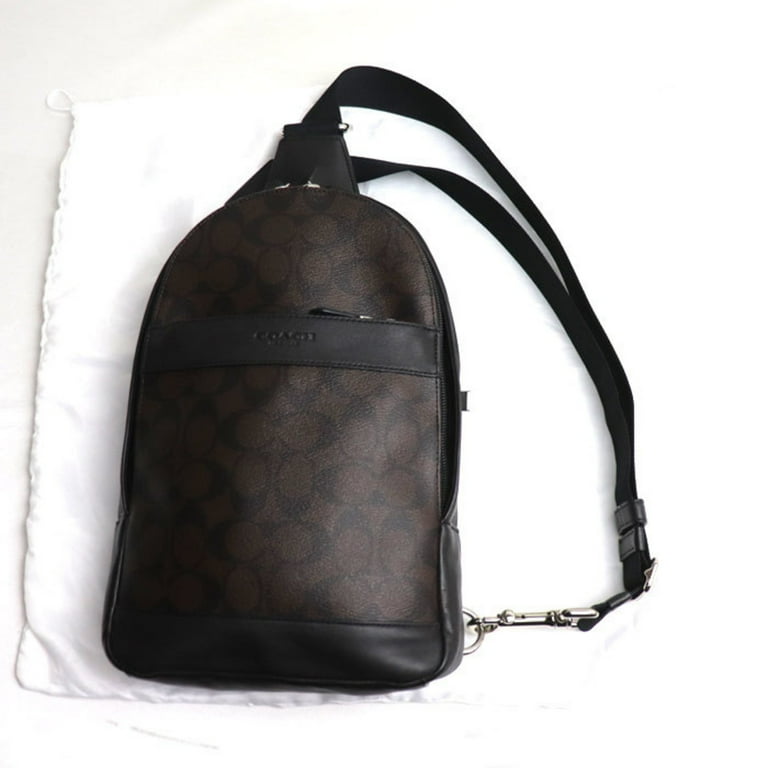 Pre Owned COACH Coach Signature Charles Pack Body Bag Brown F54787 Men s Women s Good Walmart