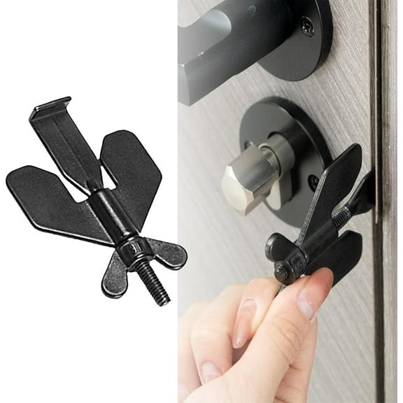 Anterlock, Anterlock - Premium Door Lock, Adjustable Door Lock, for Travel, Apartments, Hotels, Dorms, Portable Door Lock for Travel Hotel Safety (1, Black)