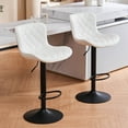 thumbnail image 5 of YOUNIKE Bar Stools 1 Pcs Faux Leather Padded Swivel Kitchen Counter Barstools, White, 5 of 9