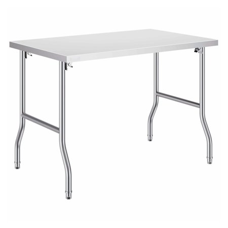 Stainless Steel Folding Prep Table 30x30 Inch Work Table Heavy Duty Kitchen Workstation