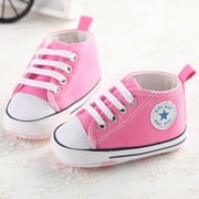 Puloru Infant Toddler Newborn Sneakers Baby Boy Girl Soft Sole Crib Shoes Prewalker 0-18M