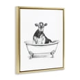 thumbnail image 3 of Stupell Industries Rustic Lodge Antique Tub with Cow Gold Floating Frame Canvas Art, 17 x 21, by Victoria Borges, 3 of 8