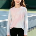thumbnail image 4 of Girls Tie Dye Long Sleeve Sun Protection Shirt Quick Dry UPF 50+ Breathable White,Size 9-10 T, 4 of 6