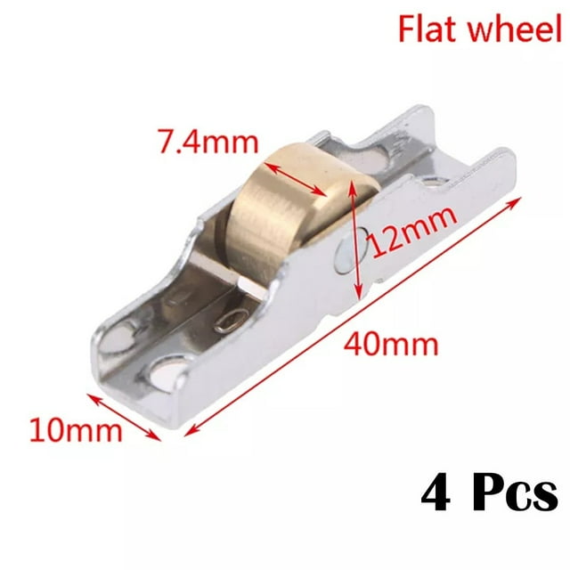 4Pcs Stainless Steel Sash Pulley Sliding Door Roller Runner Wheel Track Pulley Flat Wheel
