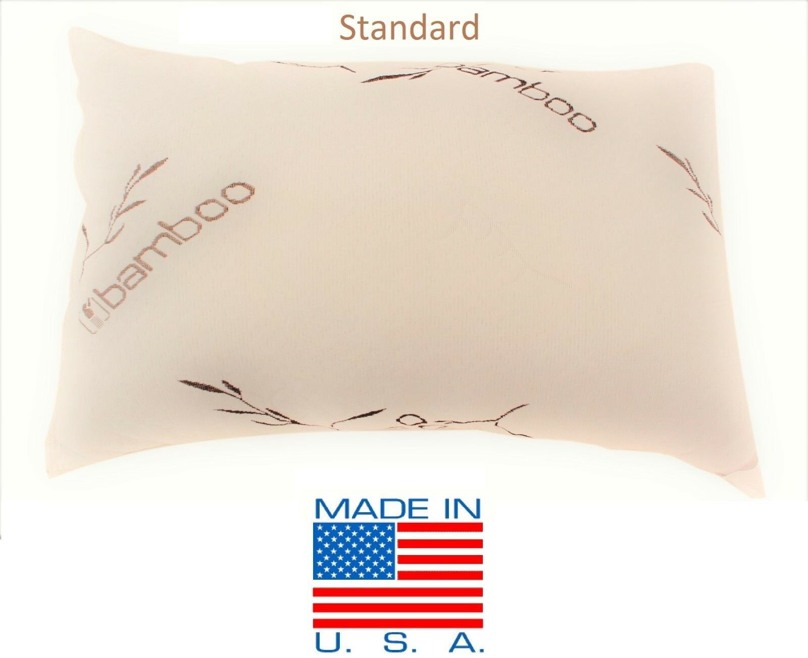 Bamboo Shredded Memory Foam Pillow,Made In USA,Queen,King,Standard
