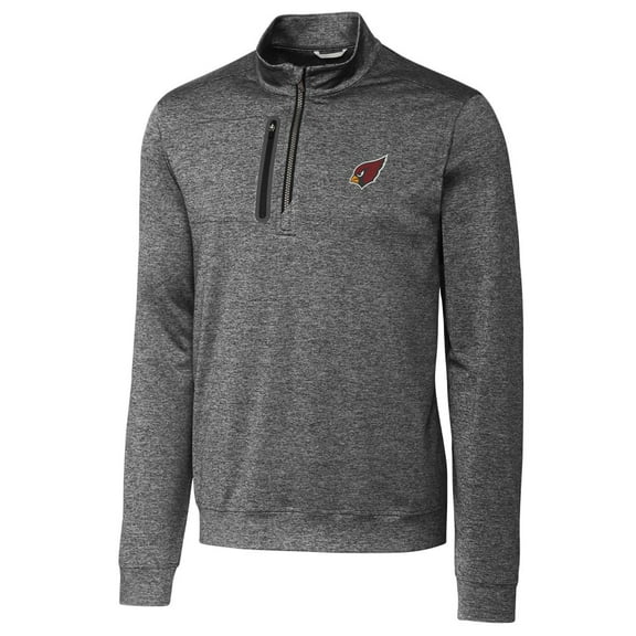 Men's Cutter & Buck Gray Arizona Cardinals Stealth Quarter-Zip Jacket