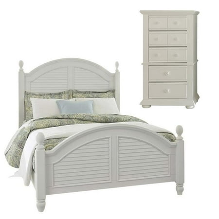 

Home Square 2-Piece Set with Summer House King Poster Bed and Lingerie Chest