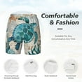 thumbnail image 5 of Balery Watercolor Sea Turtle Mens Swim Trunks Swim Shorts for Men Quick Dry Inseam Beach Shorts with Compression Liner Pocket-Small, 5 of 9