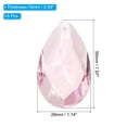 thumbnail image 2 of Uxcell K9 Crystal Pendants Teardrop Beads, 6 Pack 50mm Chandelier Prisms Parts Hanging Beads DIY Lamp for Arts Crafts Decoration, Pale Pink, 2 of 5