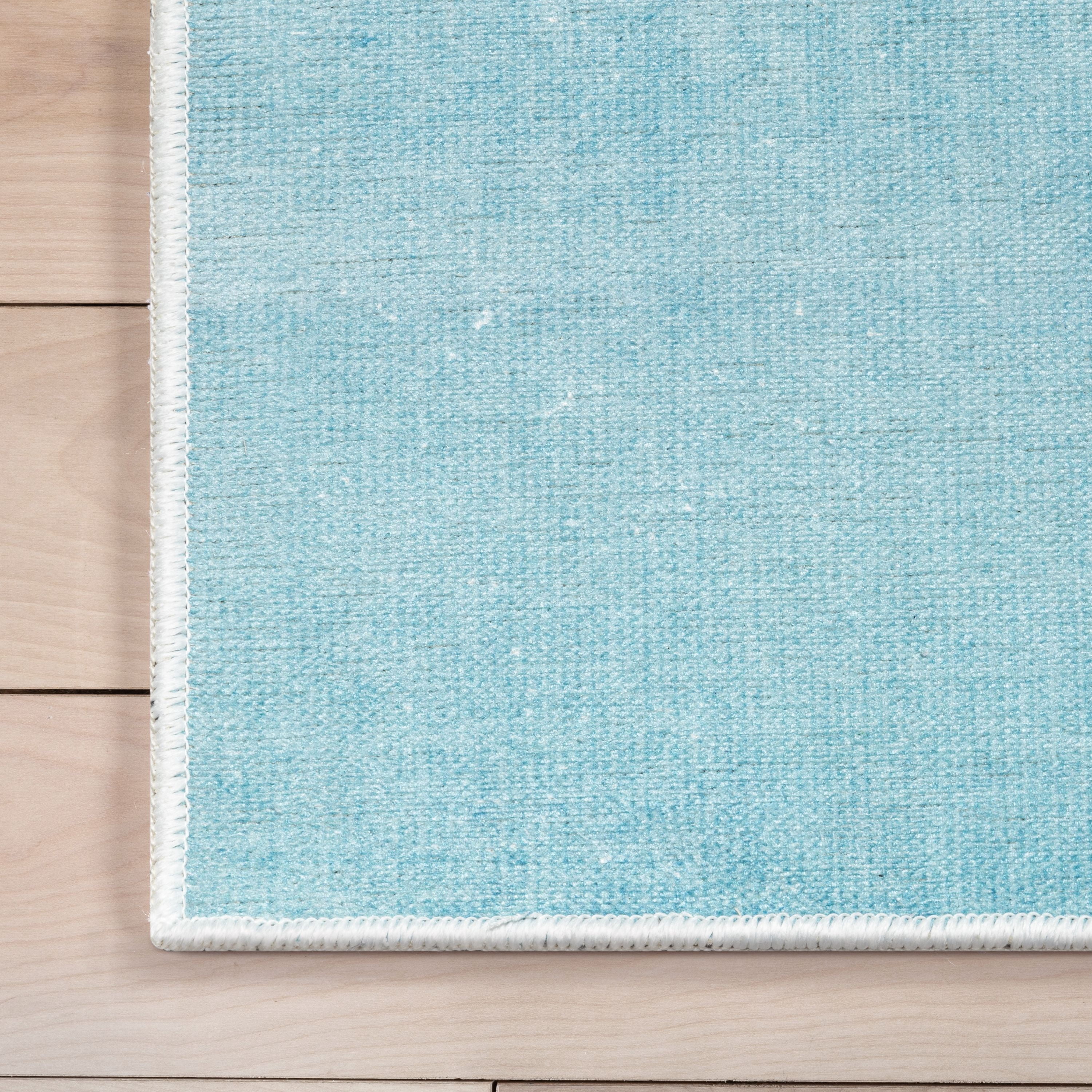 Well Woven Kids Rugs Nightfall Modern Blue Printed Distressed Machine Washable 6' x 9' Area Rug