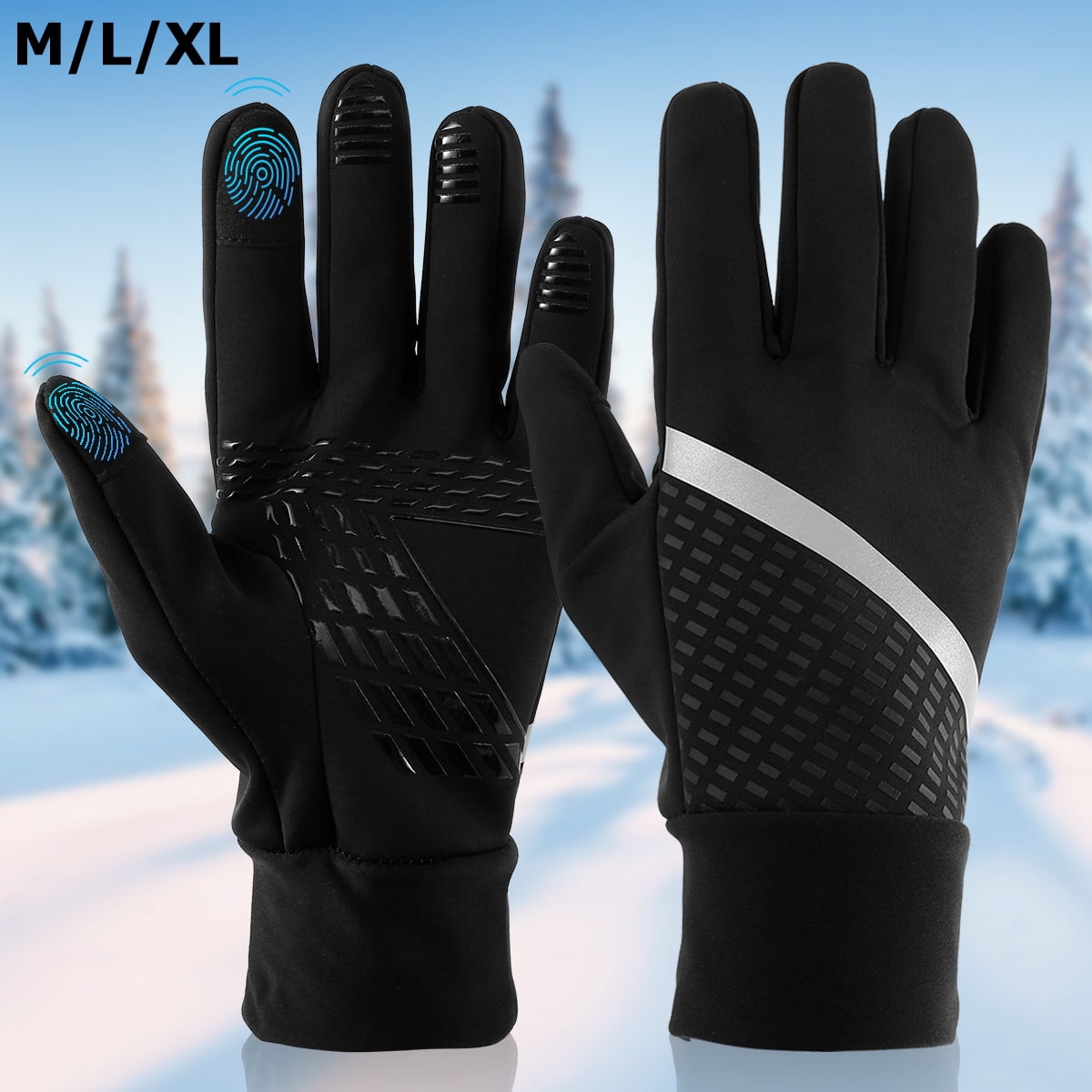 MEN Winter Warm Touch Screen Gloves Self Heating Outdoor Themral Cycling Gloves 