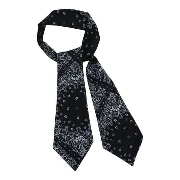 Unique Bargains 1 Pc Scarf Headband Paisley Neck Scarf for Women Black Gray